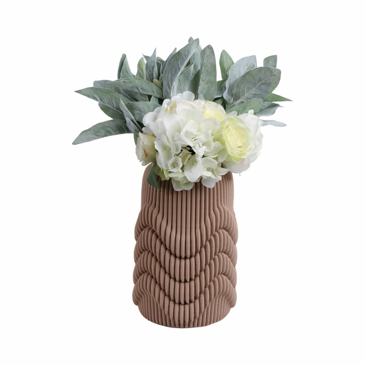 Sagebrook Home Ethos 3D Printed Porcelain Vase Vase