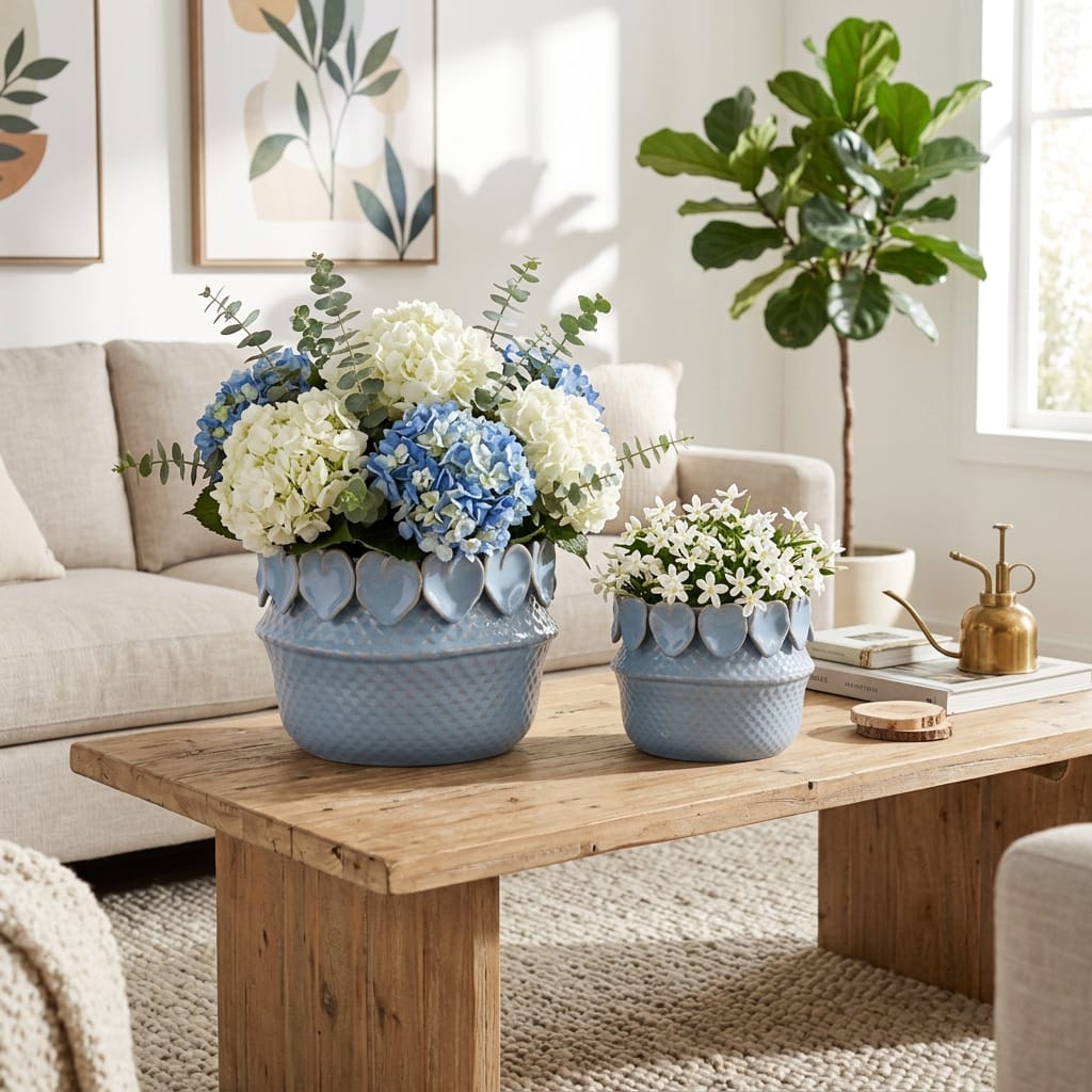 Sagebrook Home Fallonrun Blue Planter Pots & Planters