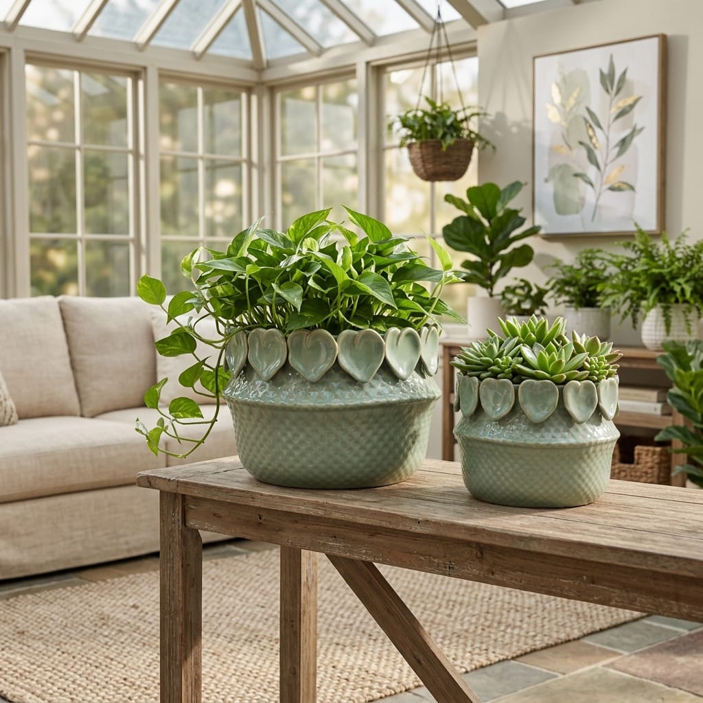 Sagebrook Home Fallonrun Green Planter Pots & Planters