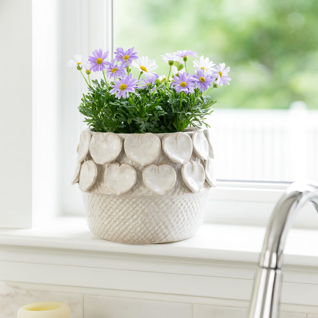 Sagebrook Home Fallonrun Ivory Planter Pots & Planters 20246-03