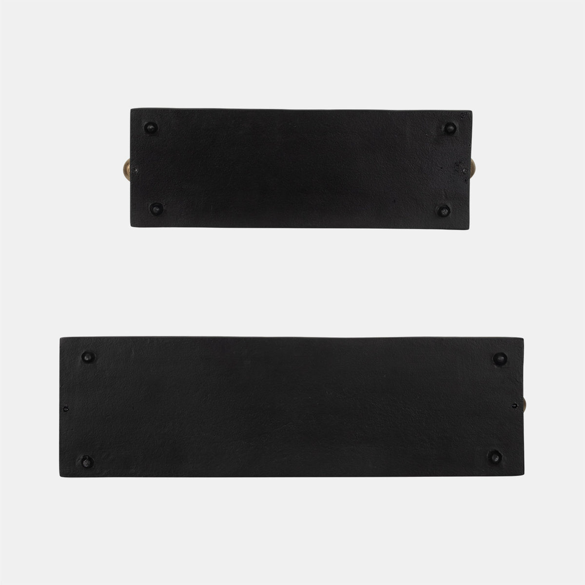 Sagebrook Home Flat Metal Tray with Knob Handles Decorative Trays