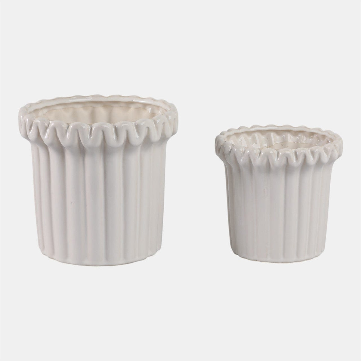 Sagebrook Home Fluted Planters Pots & Planters 21666-01