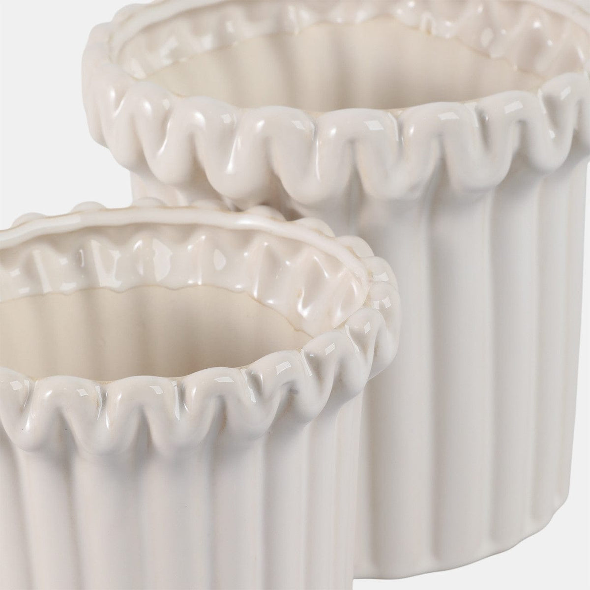 Sagebrook Home Fluted Planters Pots & Planters 21666-01