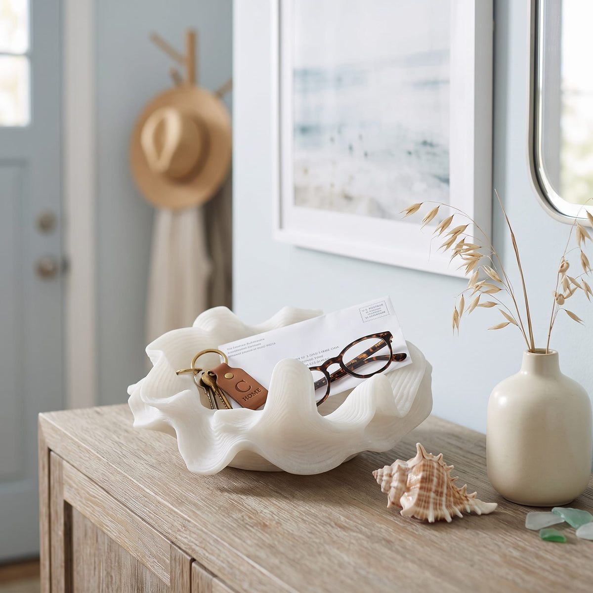 Sagebrook Home Garfieldoak White Bowl Decorative Bowls EV22826