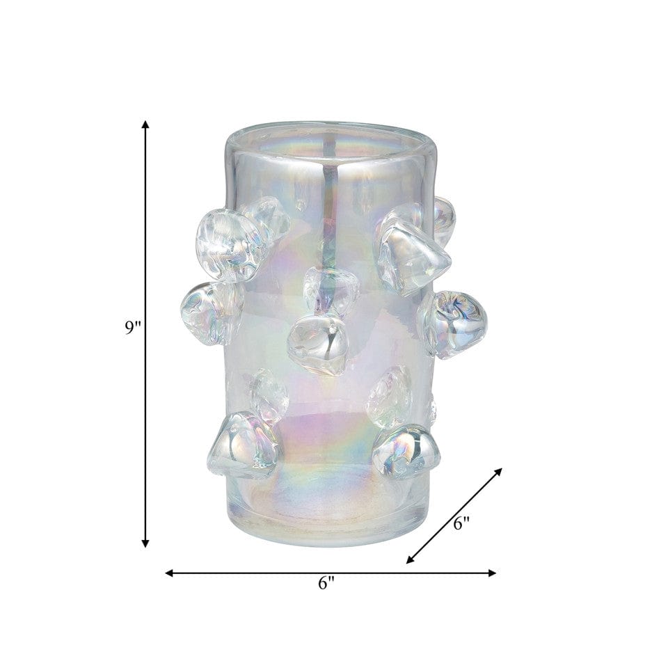 Sagebrook Home Glass Knob Vase Vase