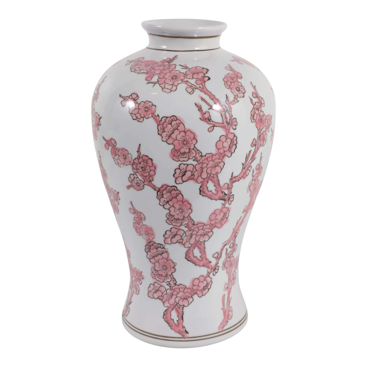 Sagebrook Home Glenley Pink Chinoiserie Decorative Jars 23702-01