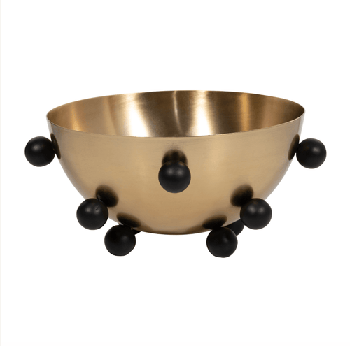 Sagebrook Home Gold & Black Bubble Bowl Decorative Bowls 18148