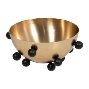 Sagebrook Home Gold & Black Bubble Bowl Decorative Bowls 18148