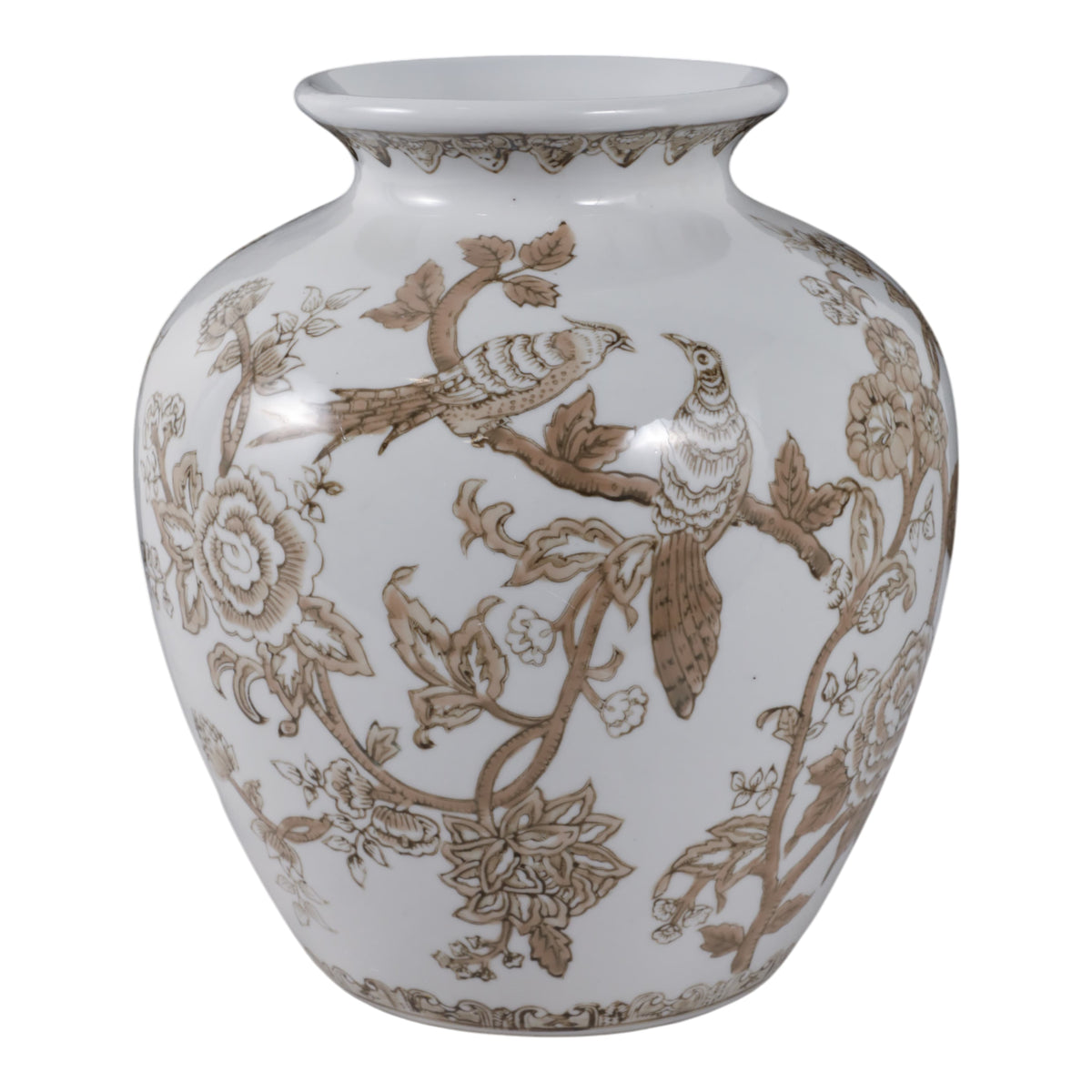 Sagebrook Home Gortonway Brown Chinoiserie Decorative Jars 22529