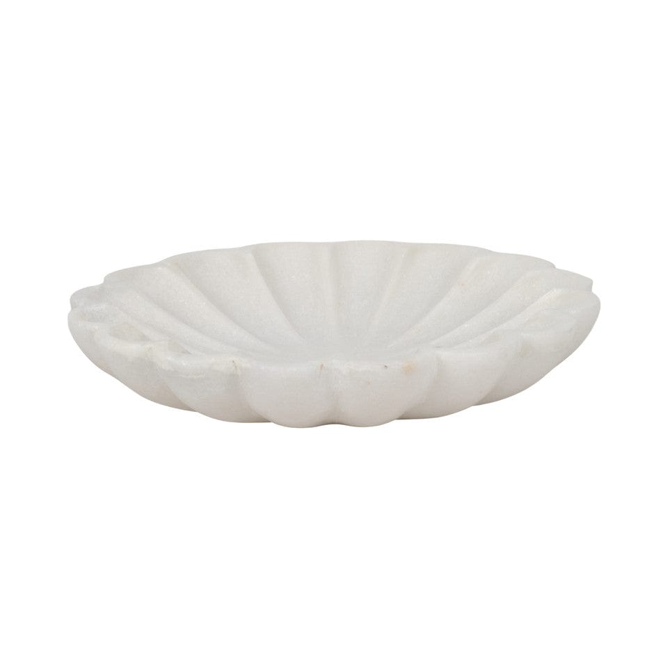 Sagebrook Home Hadara Marble Flower Dish Decorative Bowls EV19421