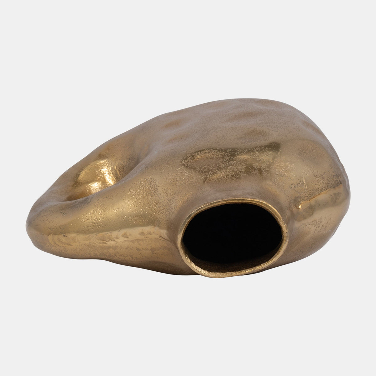 Sagebrook Home Hammerd Cut-out Vase, Gold Vase 18457-01