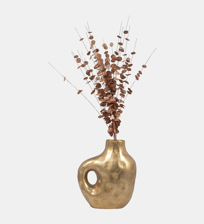 Hammerd Cut-out Vase, Gold - secondary