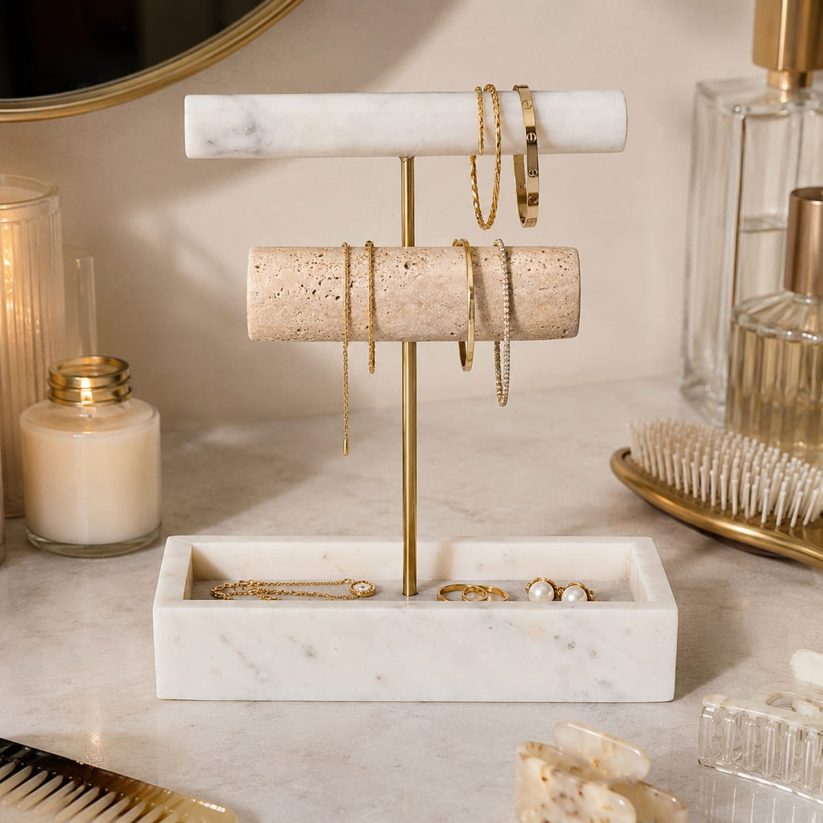 Sagebrook Home Holcombmoor White Jewelry Stand Jewelry Holders 24050
