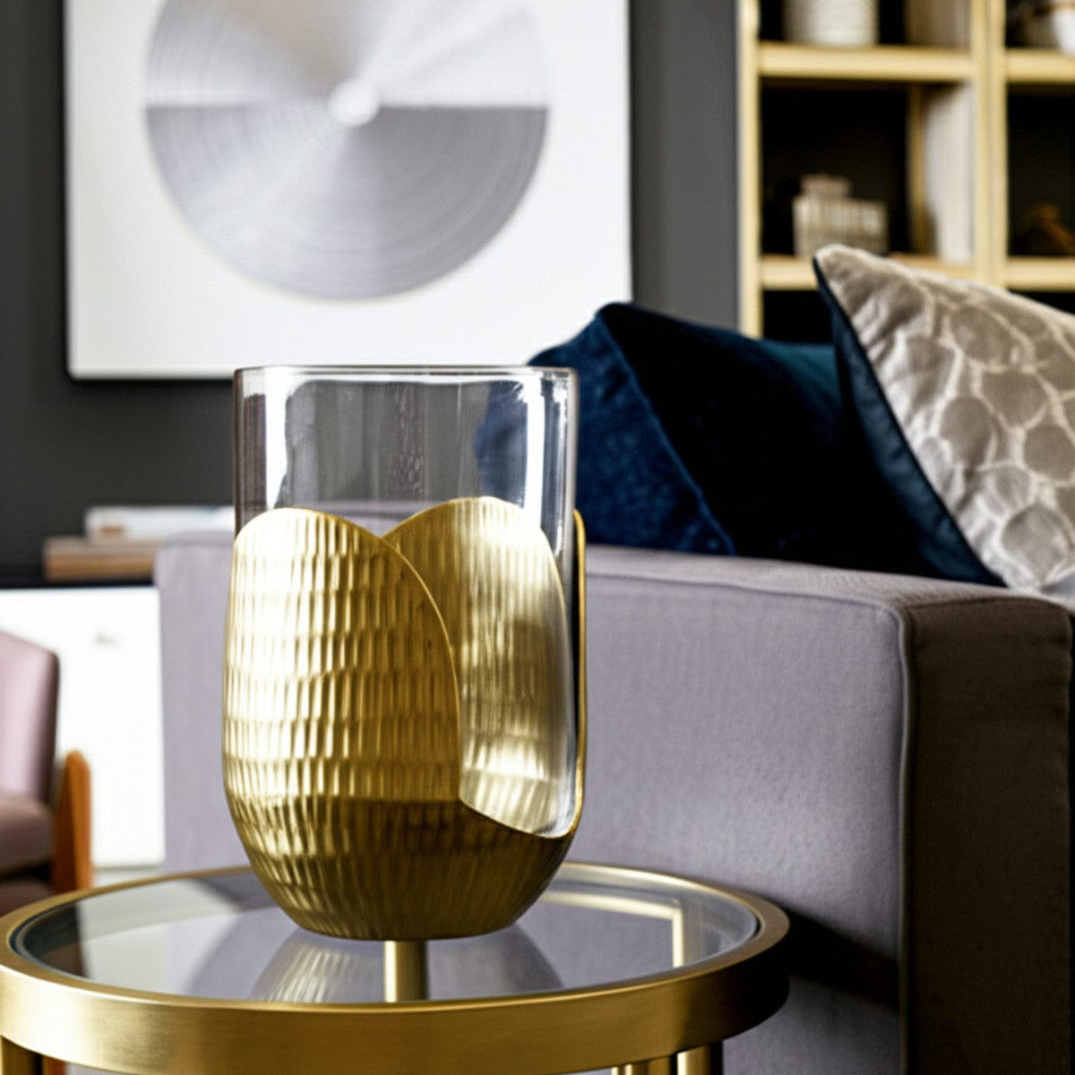 Sagebrook Home Hurricane Pillar Holder Candle Holders