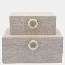 Sagebrook Home Ivory Box with Ring Closure Accent Boxes