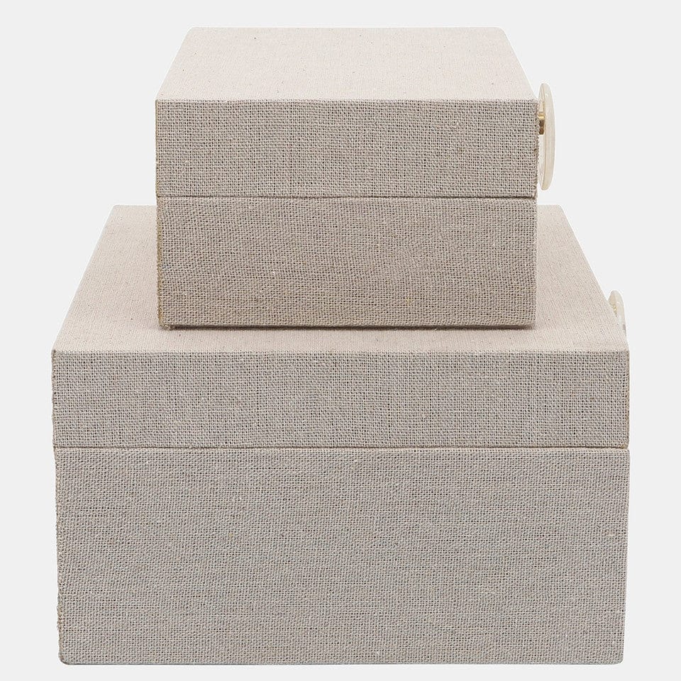 Sagebrook Home Ivory Box with Ring Closure Accent Boxes