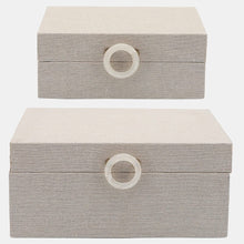 Sagebrook Home Ivory Box with Ring Closure Accent Boxes