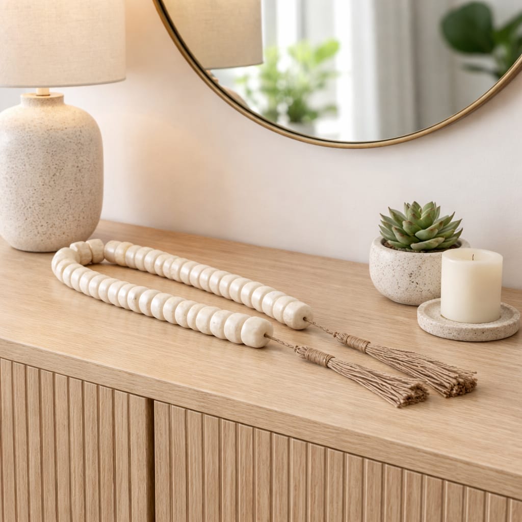 Sagebrook Home Kellershaw Ivory Bead Decorative Beads 20796-01