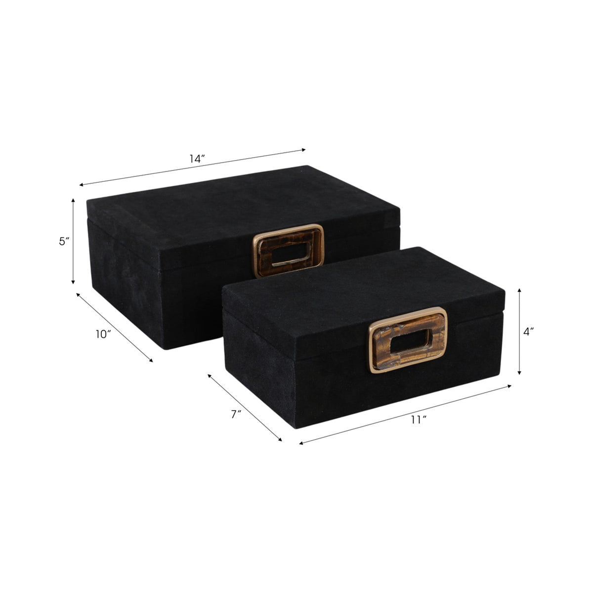 Sagebrook Home Lawton Suede Box Decorative Boxes