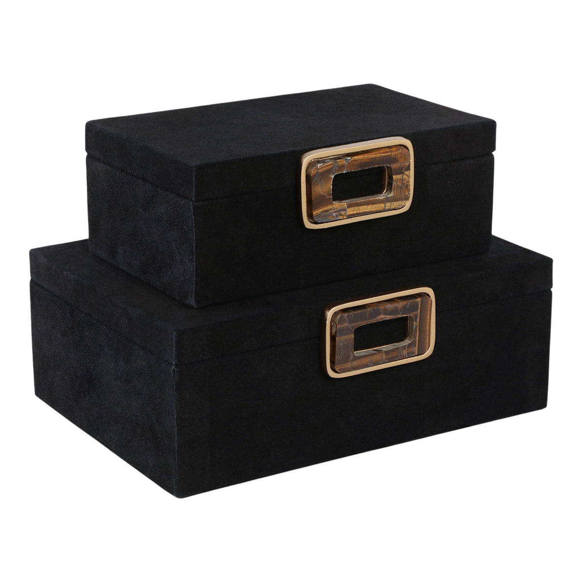 Sagebrook Home Lawton Suede Box Decorative Boxes