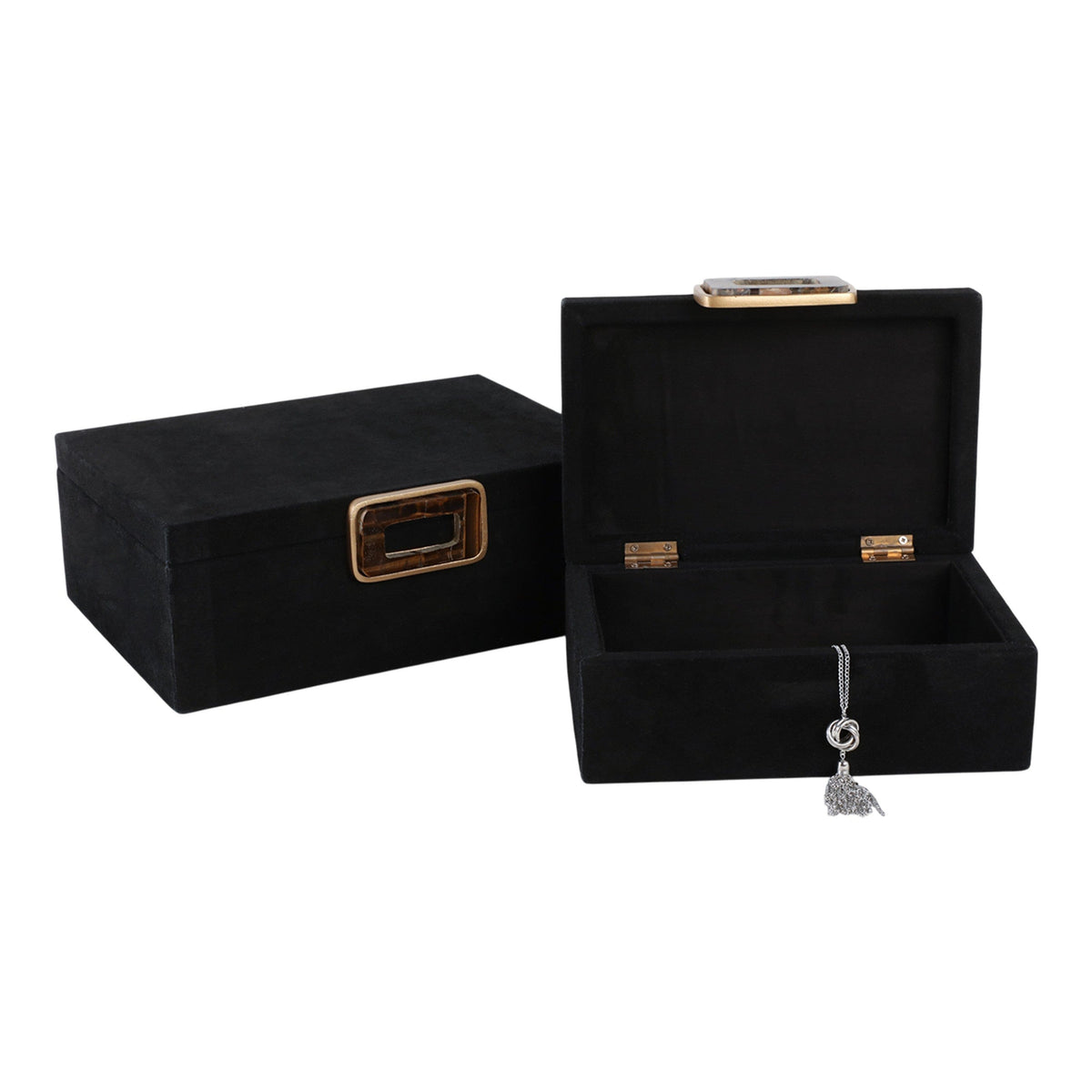 Sagebrook Home Lawton Suede Box Decorative Boxes