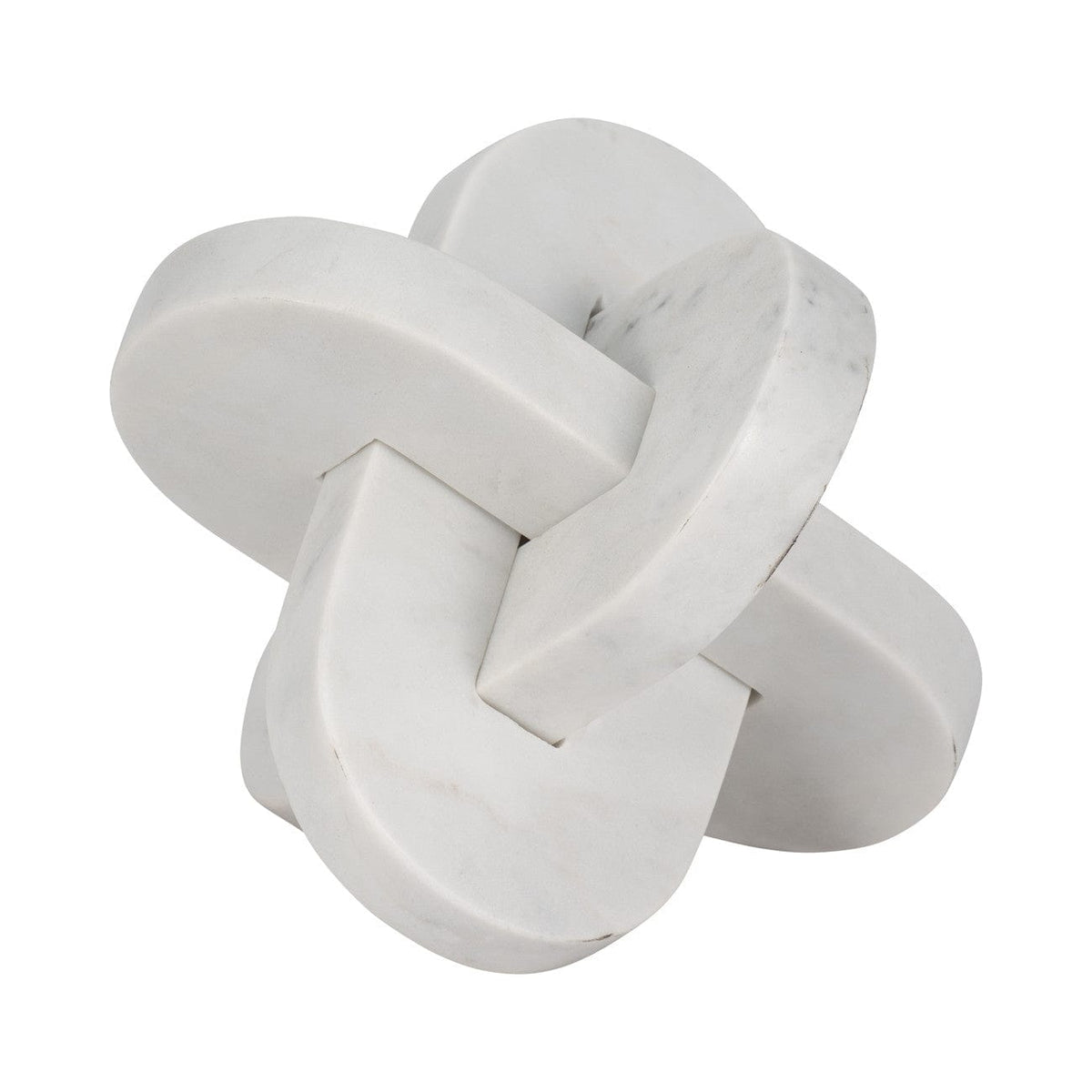 Sagebrook Home Liam White Marble Knots Sculptures EV19388-02