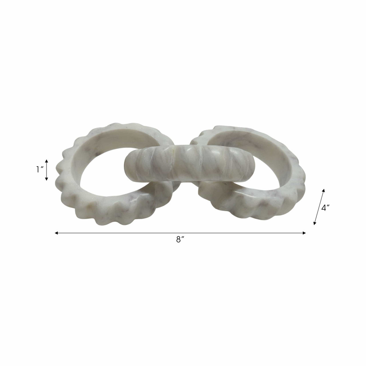 Sagebrook Home Lonna Carved Marble Chain Object Decorative Objects EV22727