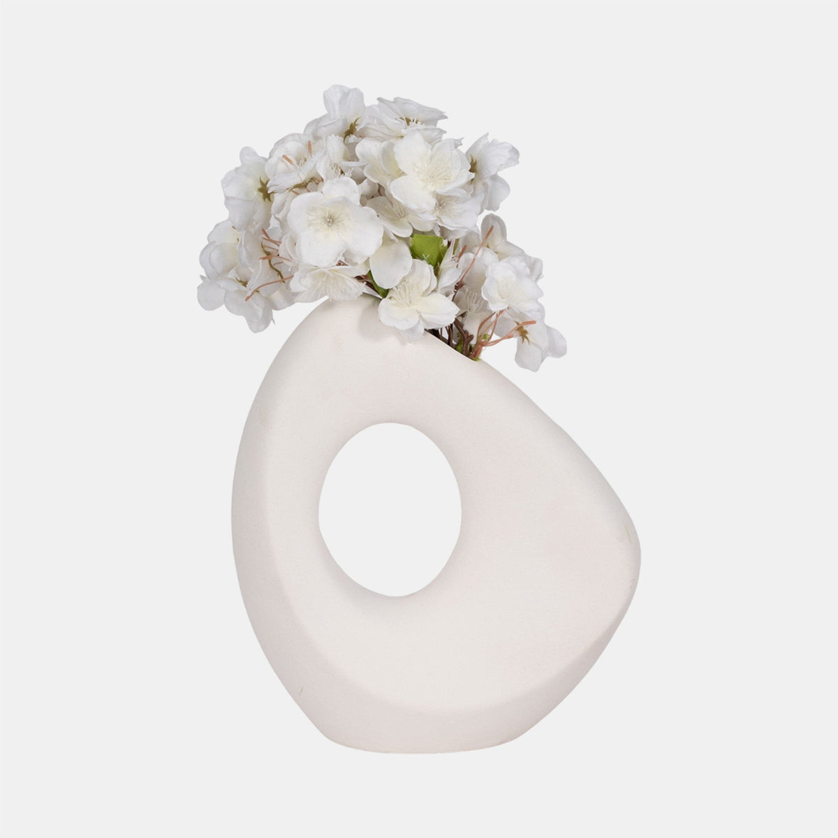 Sagebrook Home Lopsided Open Cut Out Vase Vase