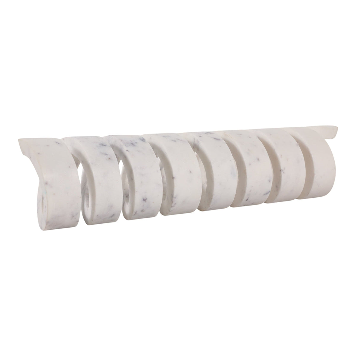 Sagebrook Home Louvine Carved Marble Spiral Statuary Sculptures EV22717