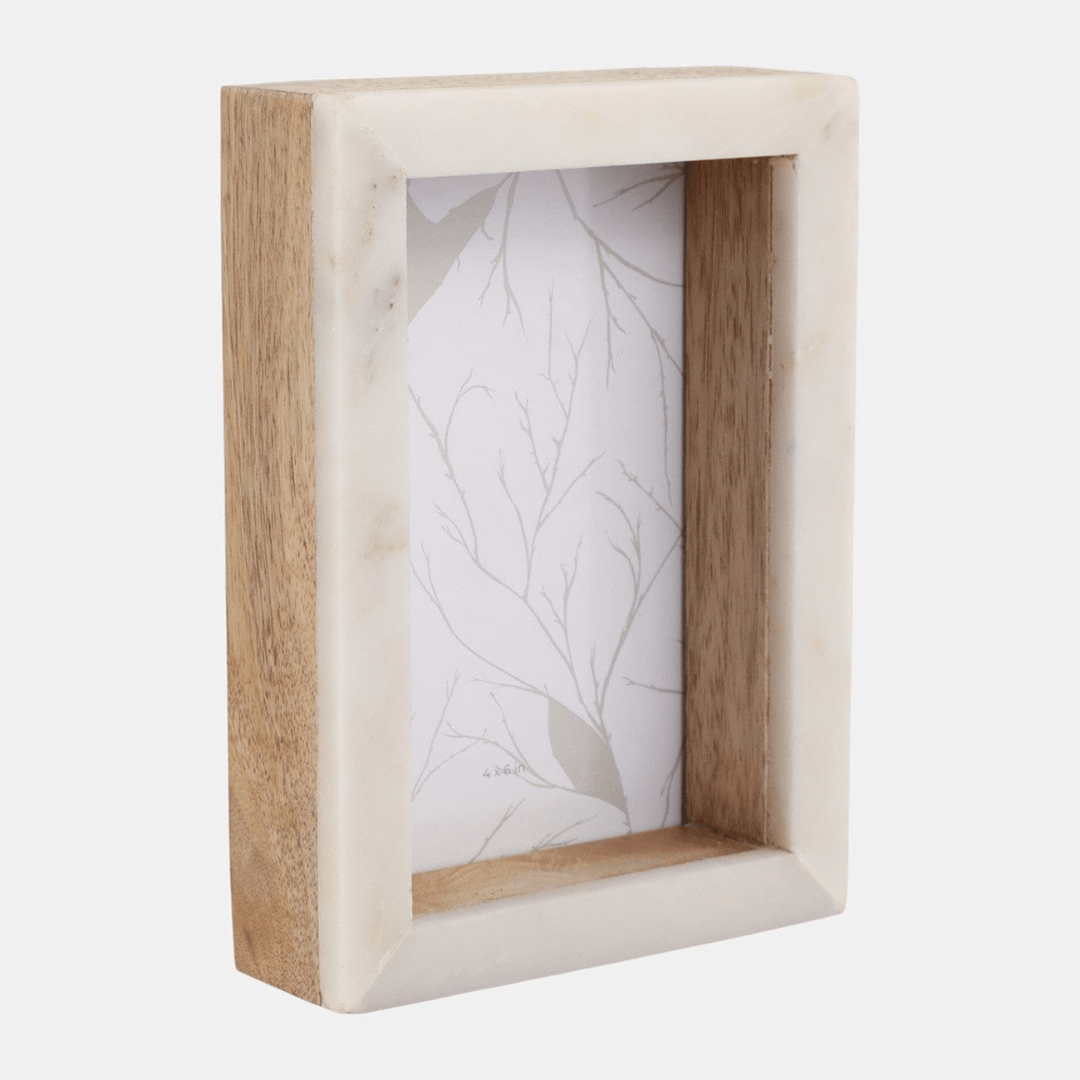 Sagebrook Home Marble Block Photo Frame Picture Frames