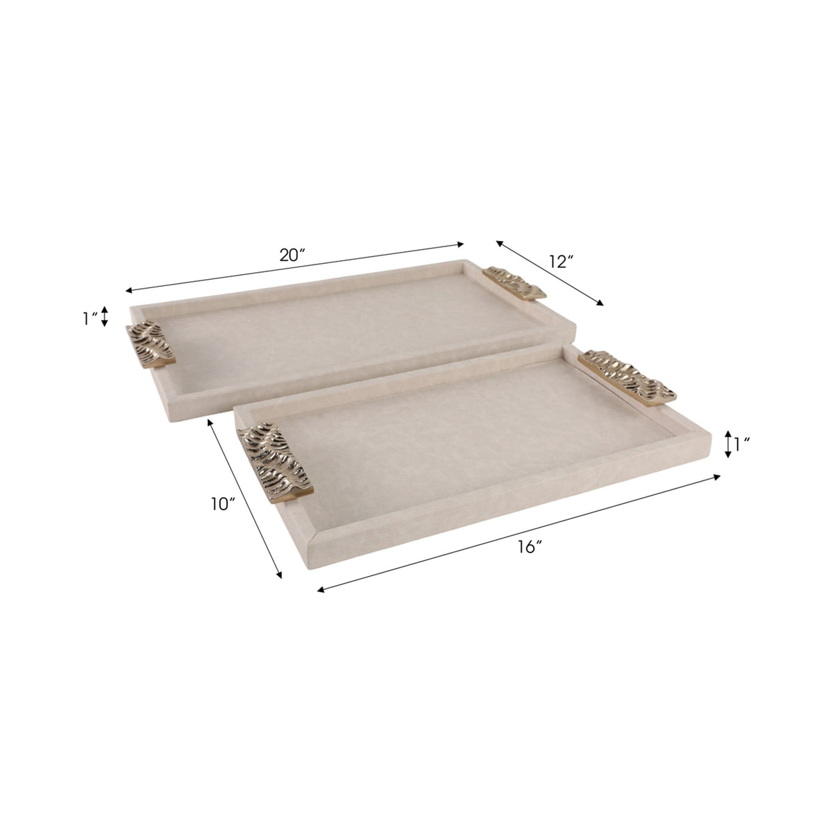 Sagebrook Home Marquis Tray Decorative Trays