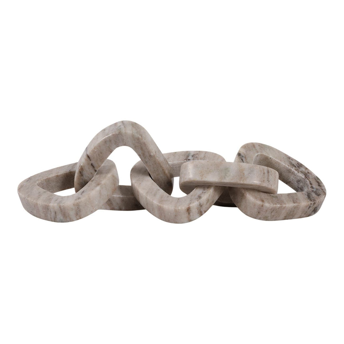 Sagebrook Home Mollin Carved Marble Chain Object Sculptures EV22726