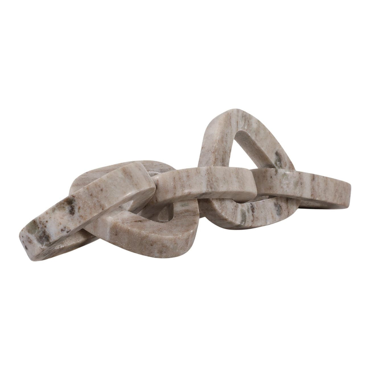 Sagebrook Home Mollin Carved Marble Chain Object Sculptures EV22726