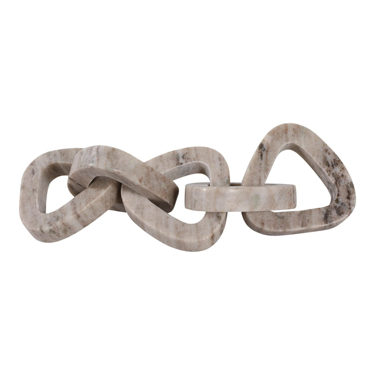 Sagebrook Home Mollin Carved Marble Chain Object Sculptures EV22726