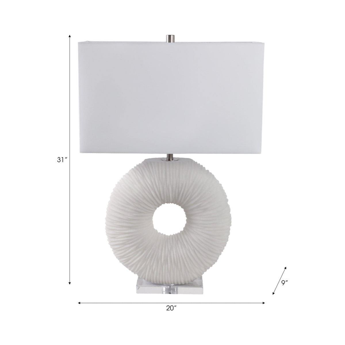 Sagebrook Home Nataly Quartz Resin Table Lamp Table lamp EV51435