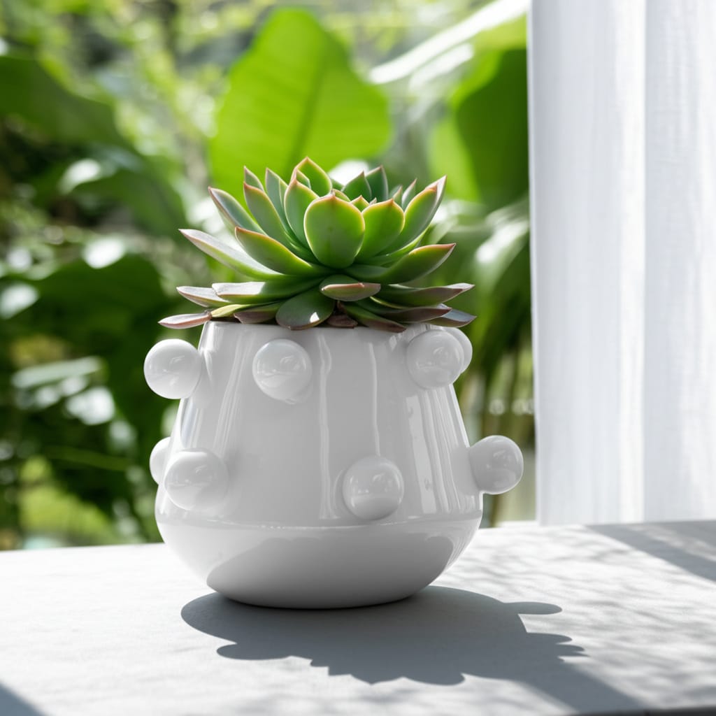 Sagebrook Home Nelsonham White Planter Pots & Planters 20364-01