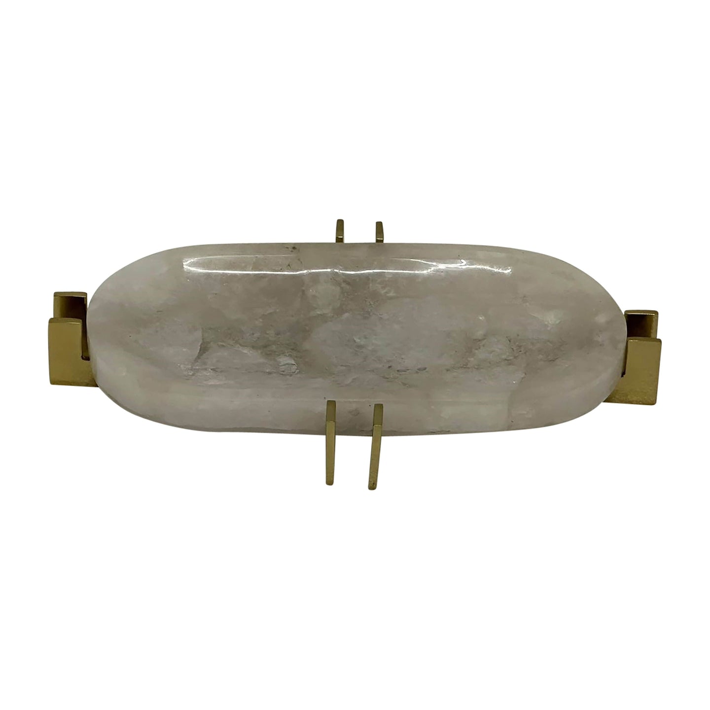 Sagebrook Home Quartz Tray with Gold Base Decorative Trays 18799