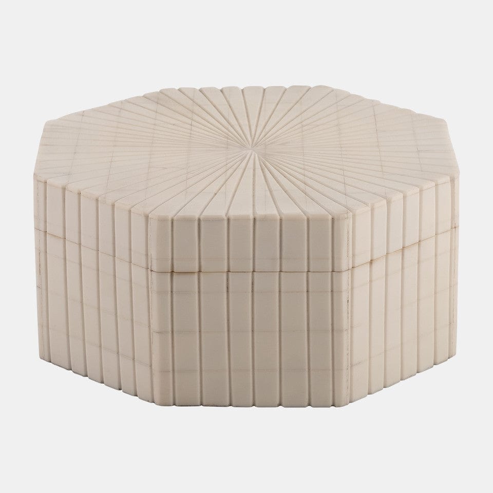 Sagebrook Home Resin Hexagon Box Accent Boxes