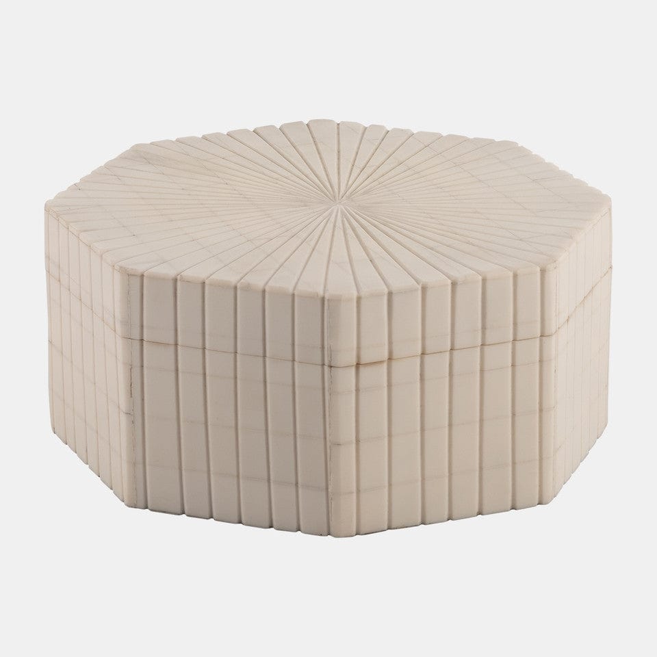 Sagebrook Home Resin Hexagon Box Accent Boxes