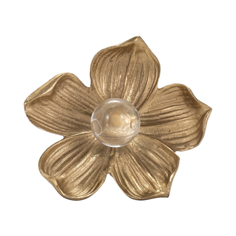 Sagebrook Home Rommie Gold Flower Decorative Objects EV19524