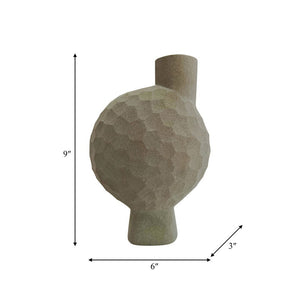 Sagebrook Home Sandstone Hammered Vase Vase