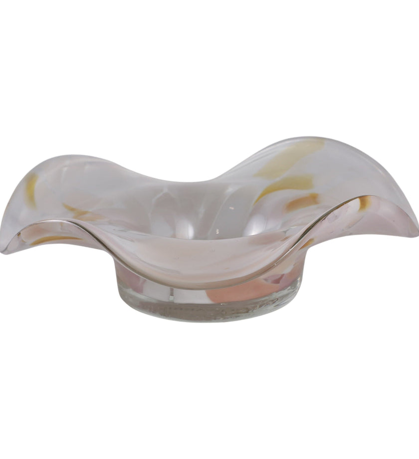 Scinder Amber Glass Bowl