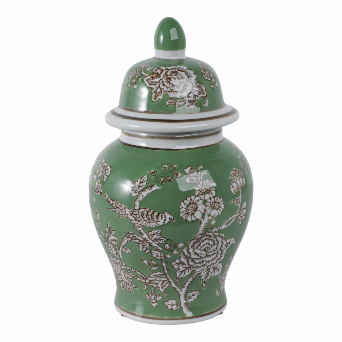 Sagebrook Home Small Eldredport Green Chinoiserie Decorative Jars 22191-01
