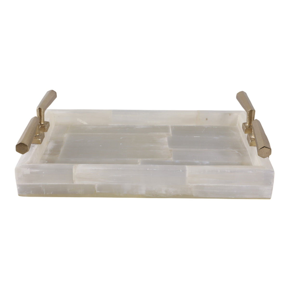 Sagebrook Home Surrey Selenite Tray Decorative Trays EV51409
