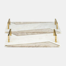 Sagebrook Home Copy of Flat Metal Tray with Knob Handles Decorative Trays