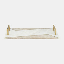 Sagebrook Home Two Tone Marble Tray Decorative Trays