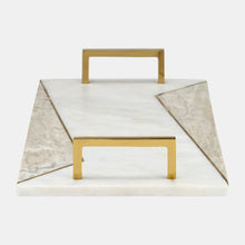 Sagebrook Home Two Tone Marble Tray Decorative Trays