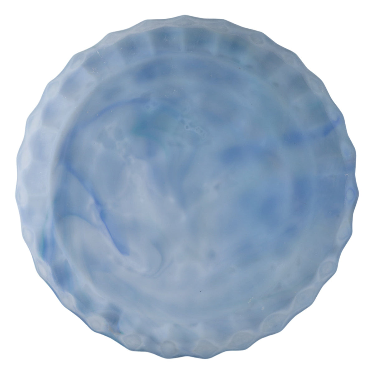 Sagebrook Home Warwick Blue Carved Glass Bowl Bowl EV22275