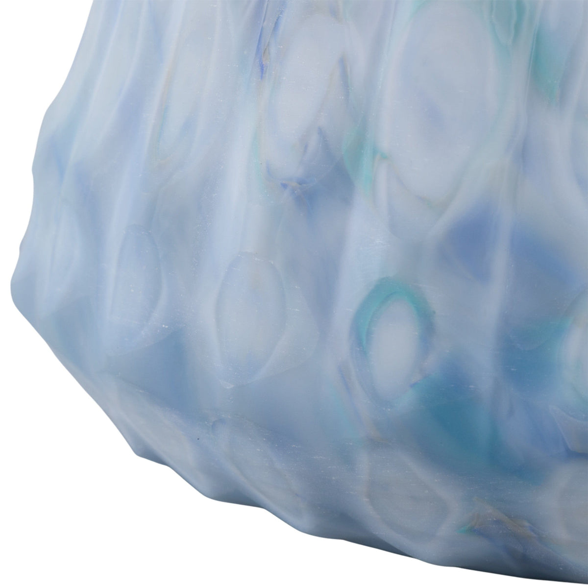 Sagebrook Home Warwick Blue Carved Glass Bowl Bowl EV22275