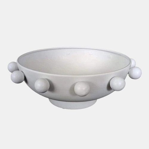 Sagebrook Home White Hobnail Bowl Decorative Bowls 20195